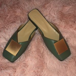 Green Mules - Never Worn